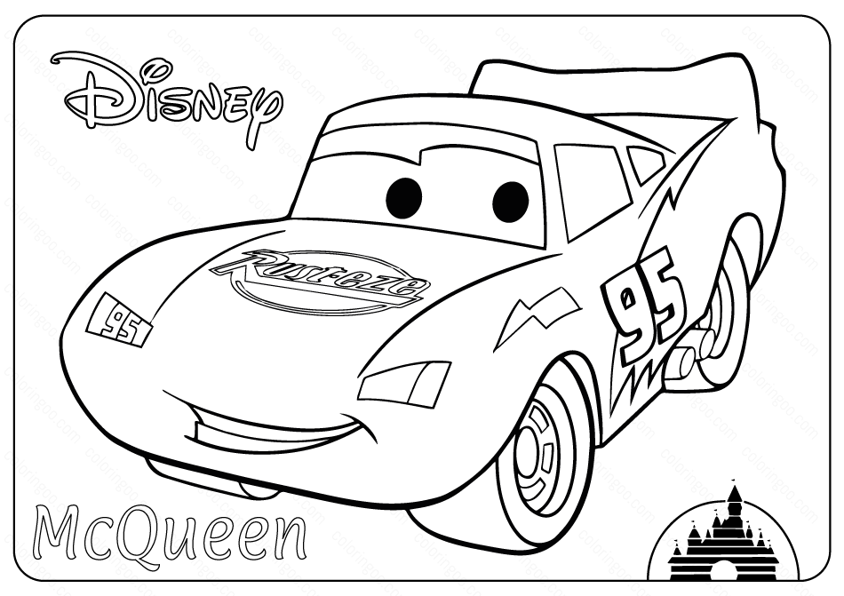Cars Lightning Mcqueen Coloring Pages