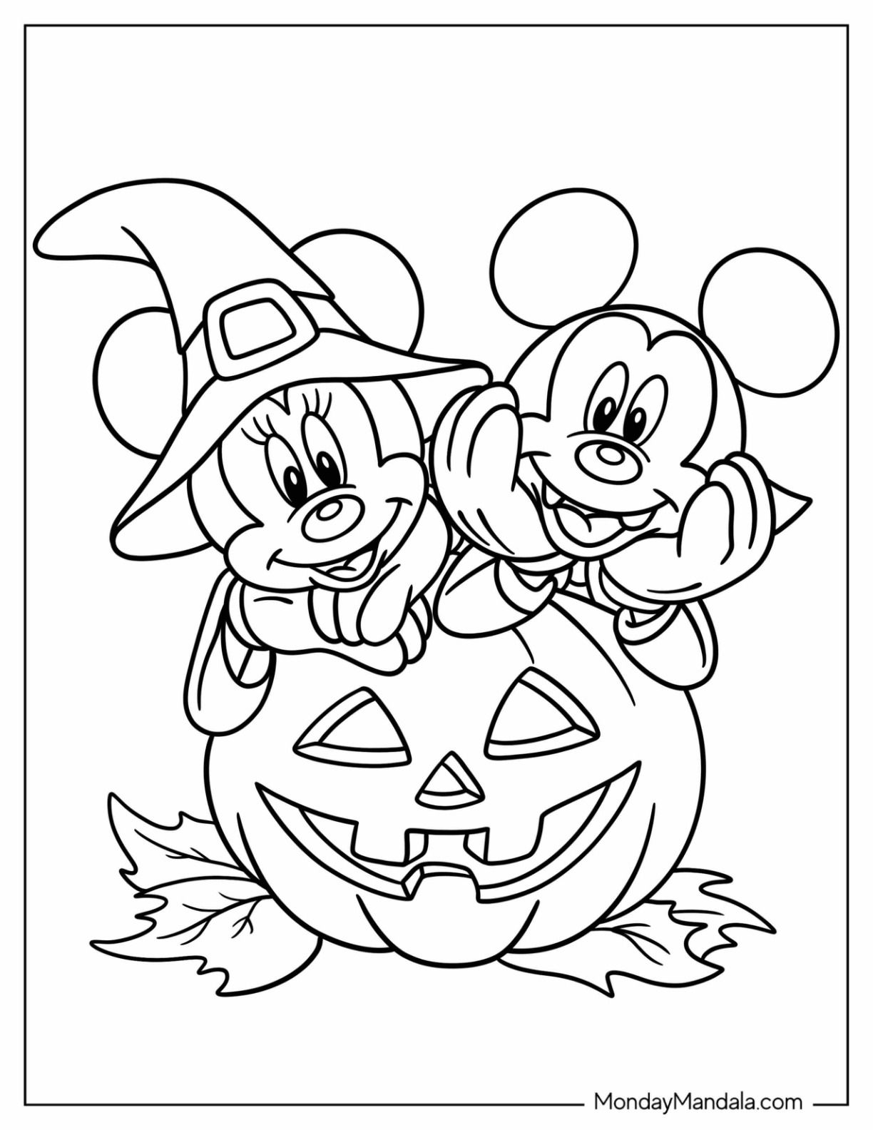 Disney Halloween Coloring Pages Free PDF Printables In 2024 Disney 