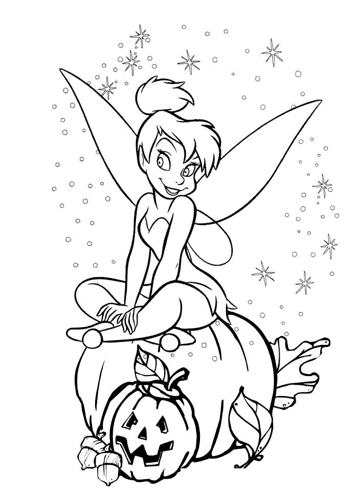 Disney Halloween Coloring Pages Tinkerbell Free Printable Coloring Pages