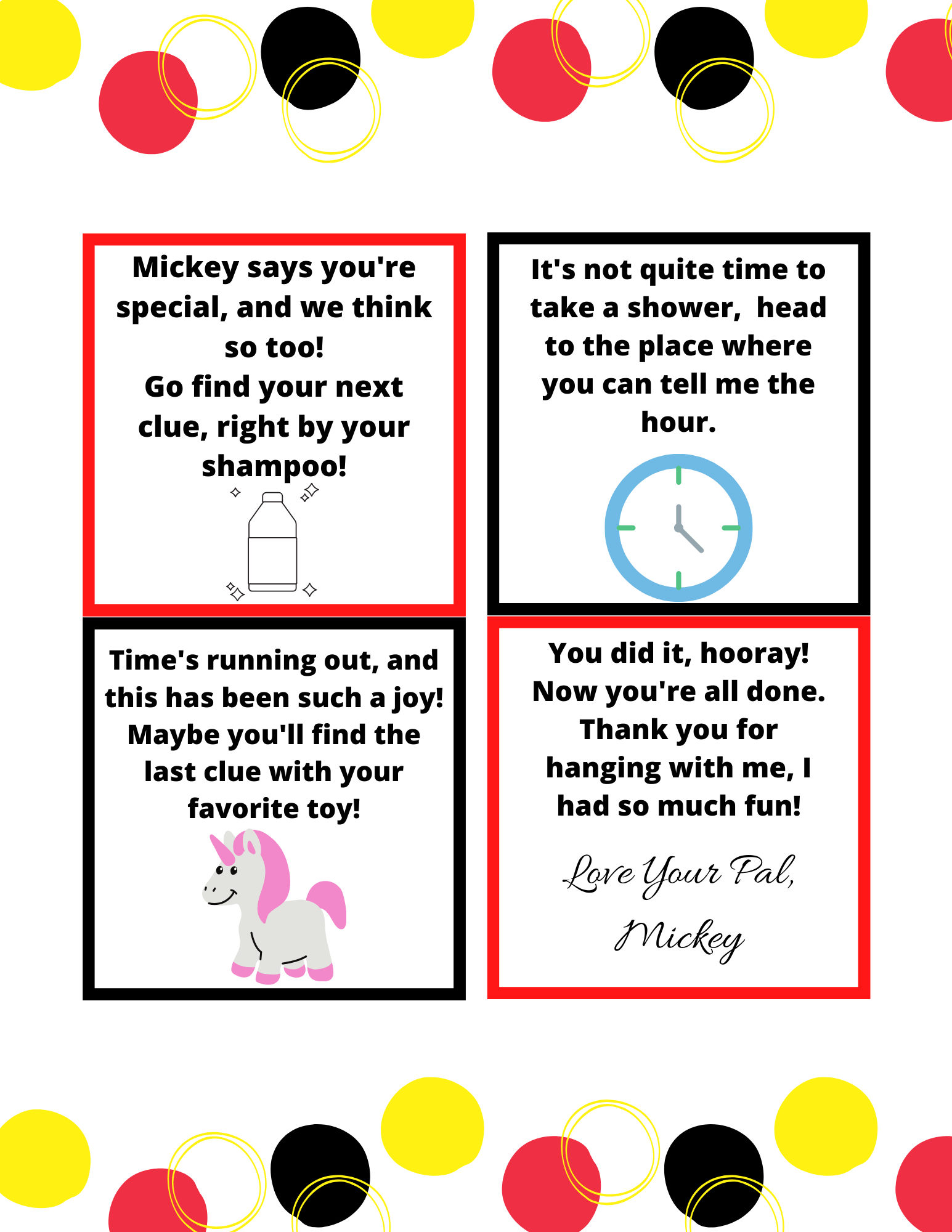 Disney Mickeys Scavenger Hunt Printable Game Worksheets Library