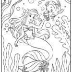 Disney Princess Ariel Coloring Pages 10 Free PDF Printables Printablee