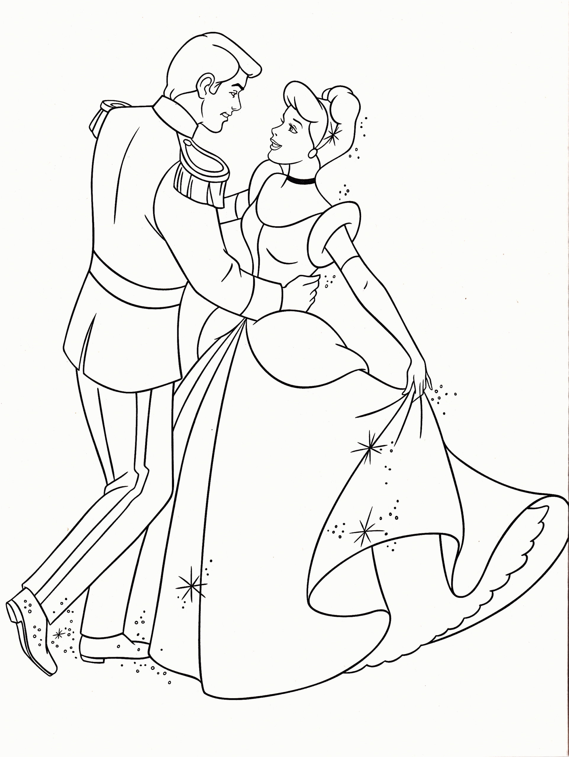 Disney Princess Coloring Pages Cinderella Coloring Home