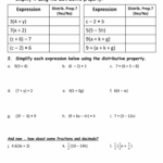 Distributive Property Worksheet Pdf Pro Worksheet