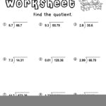 Dividing Decimals Worksheets Math Monks Decimalworksheets