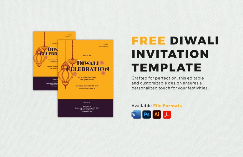 Diwali Invitation Template In Word PDF Download Template