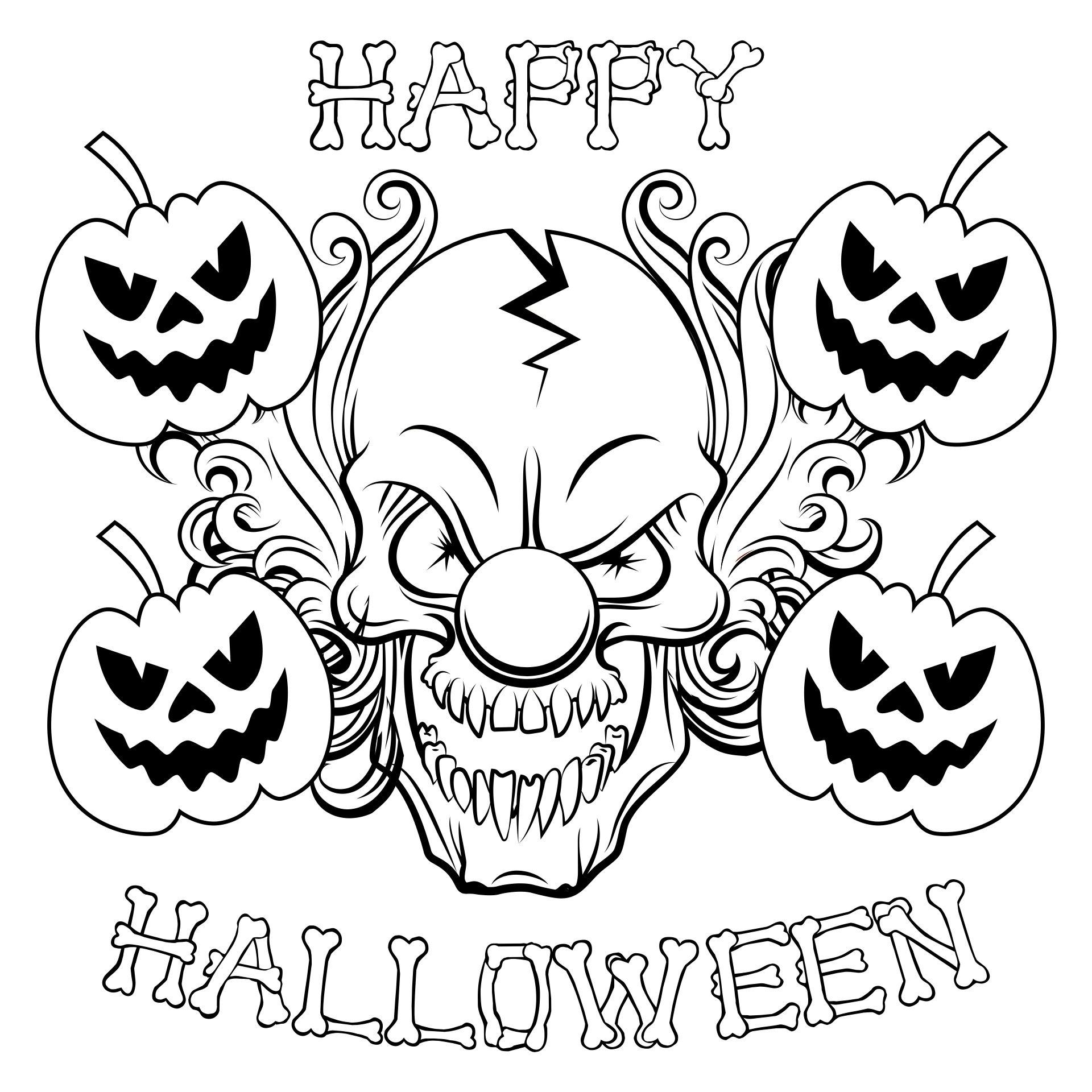free print halloween coloring pages