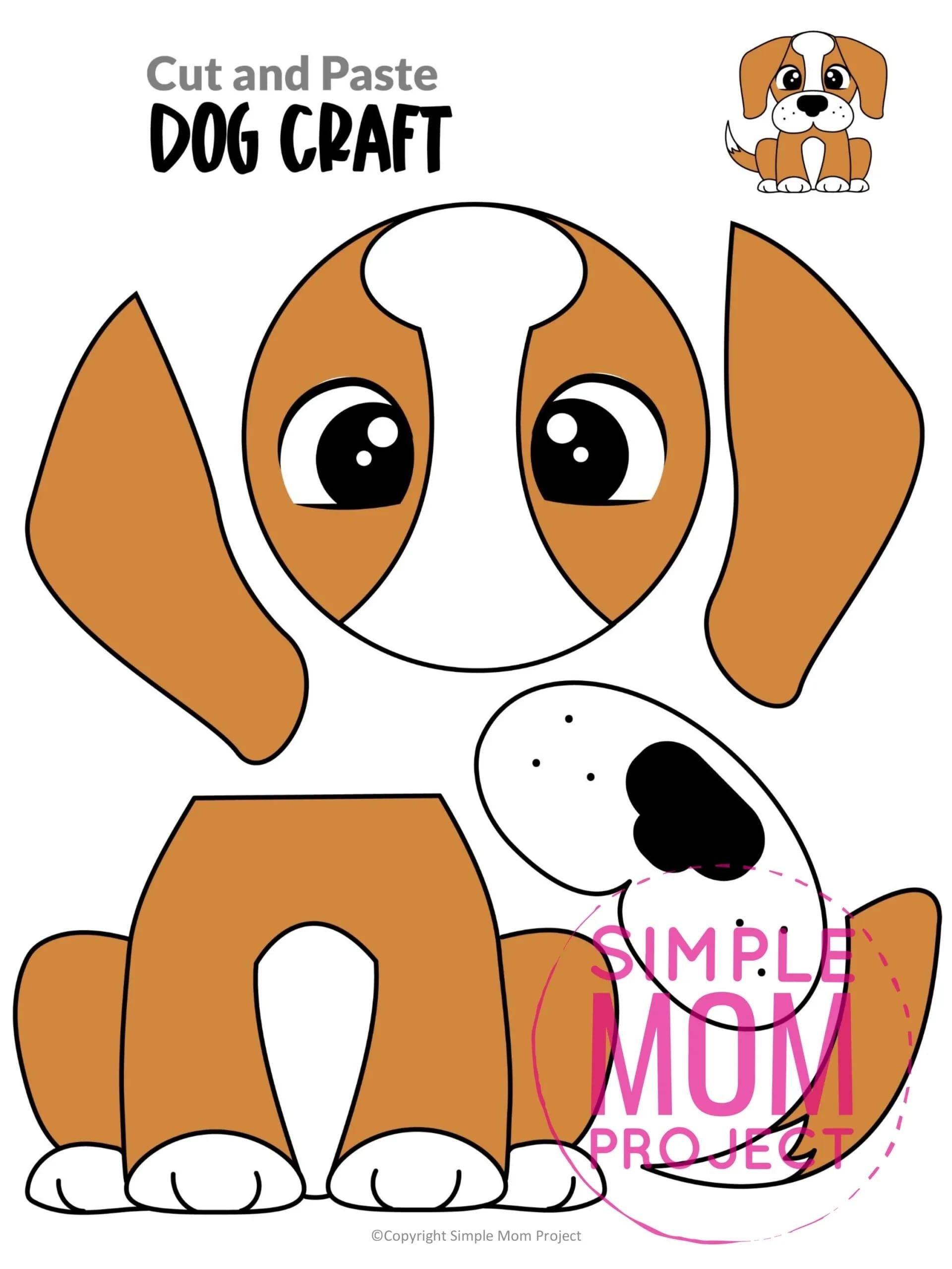 printable dog craft template