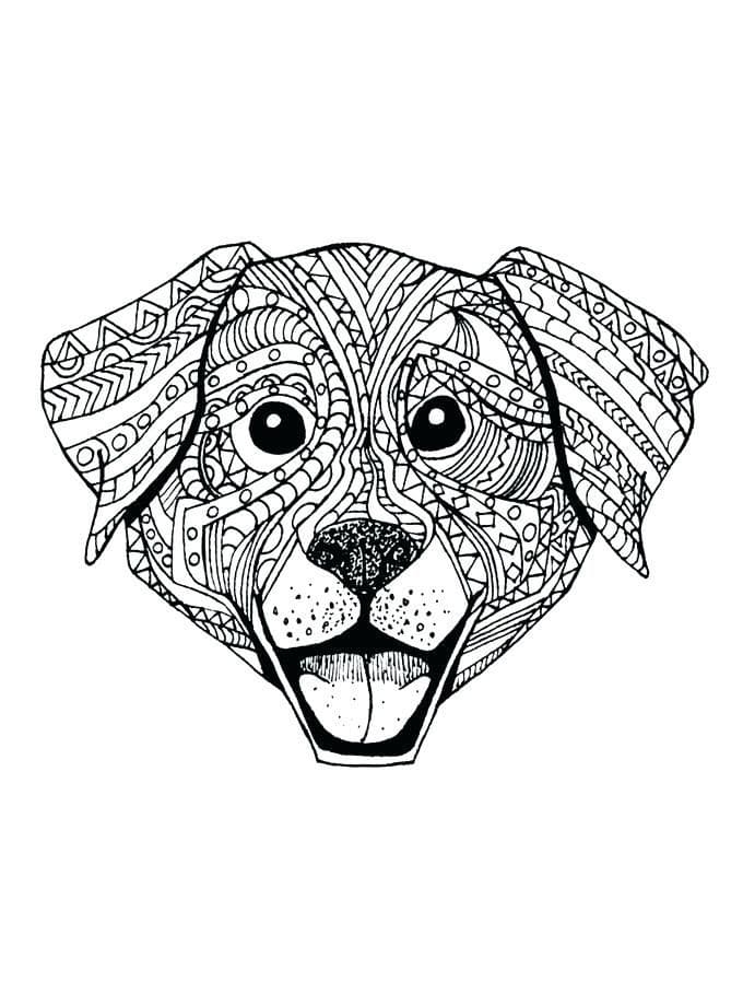 Dog Animal Mandala Coloring Page Free Printable Coloring Pages For Kids