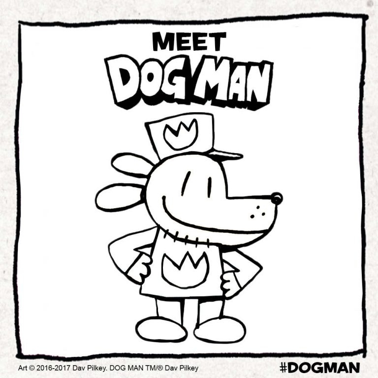 Dog Man Coloring Pages And Cat Free Printable Coloring Pages