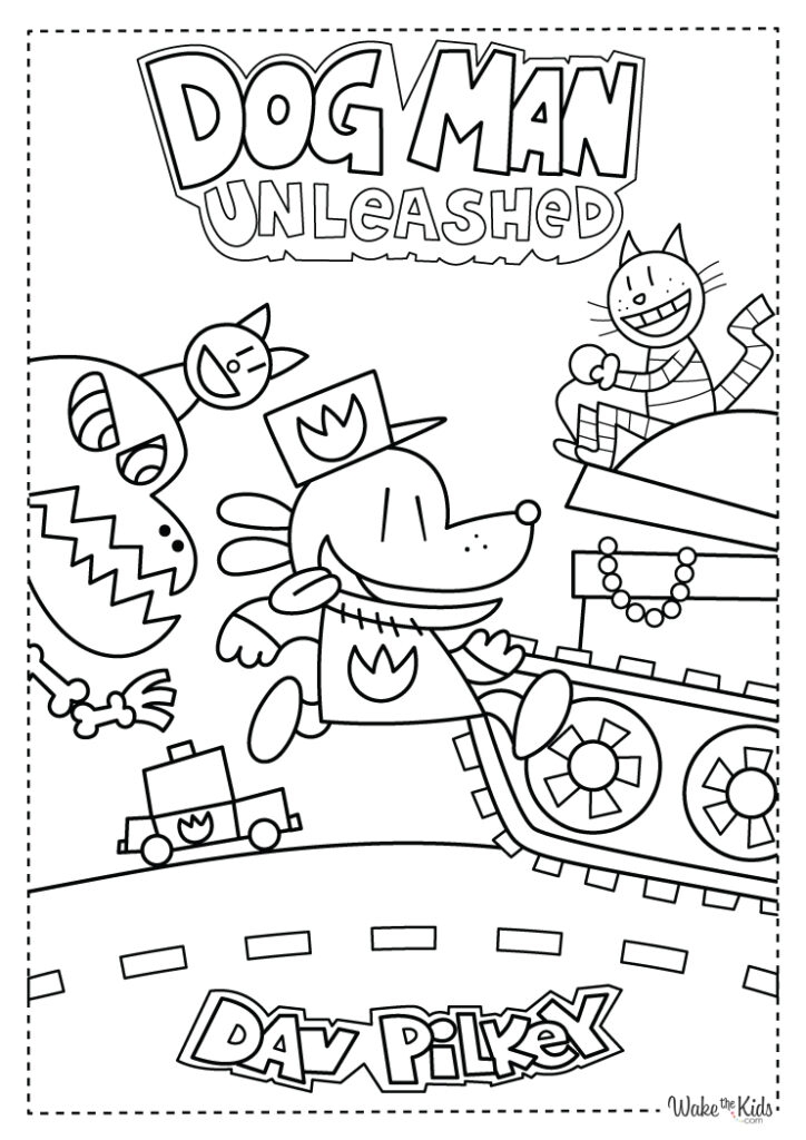 Dog Man Coloring Pages Free Printable PDFs WakeTheKids