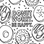 Donut Coloring Sheets Coloring Page Free Printable Coloring Pages