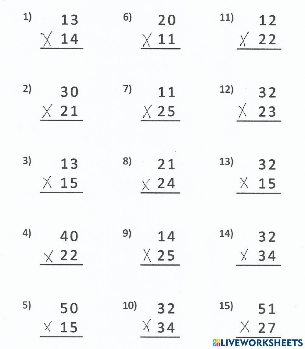 Double Digit Multiplication Worksheets Math Monks Worksheets Library