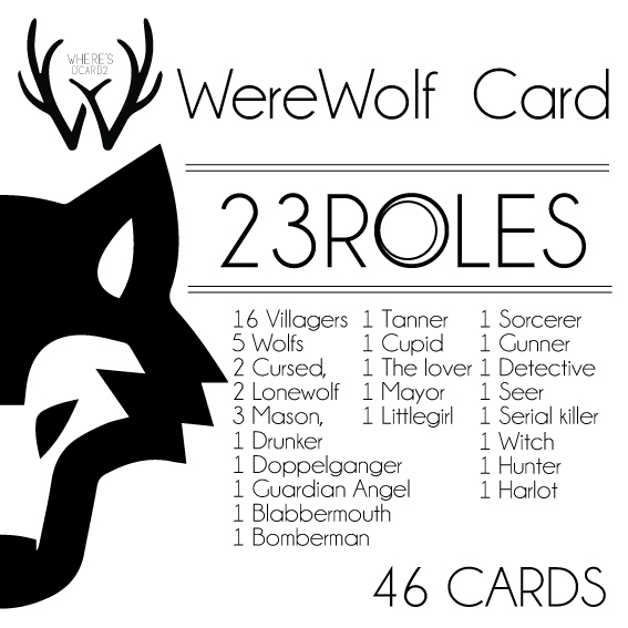 printable werewolf game roles