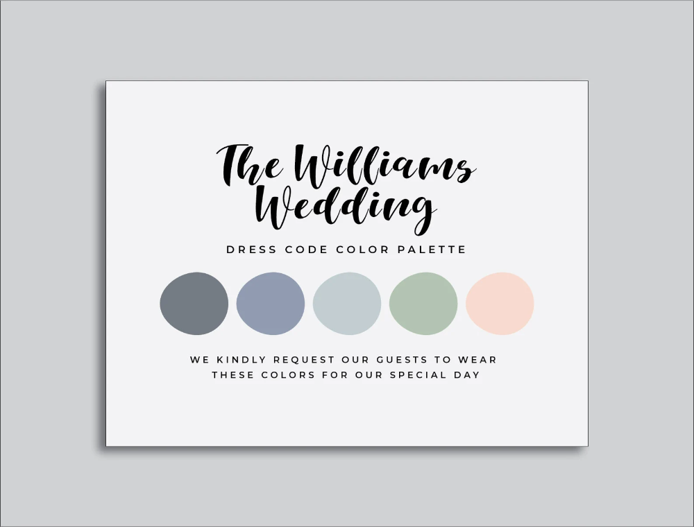 invitation wording dress code