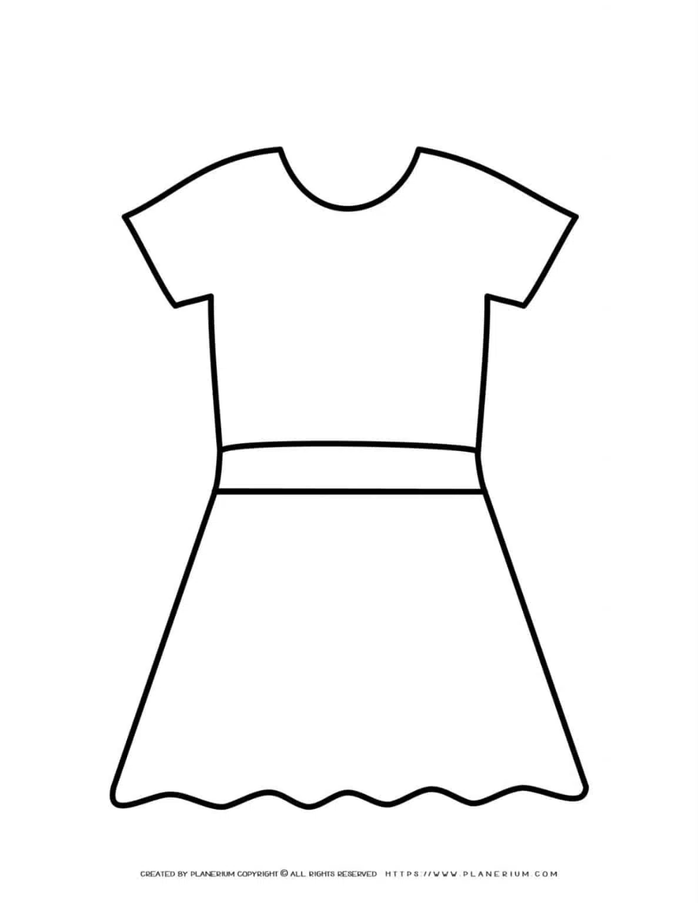 Dress Outline FREE Printable Template Planerium Dress Outline Face 