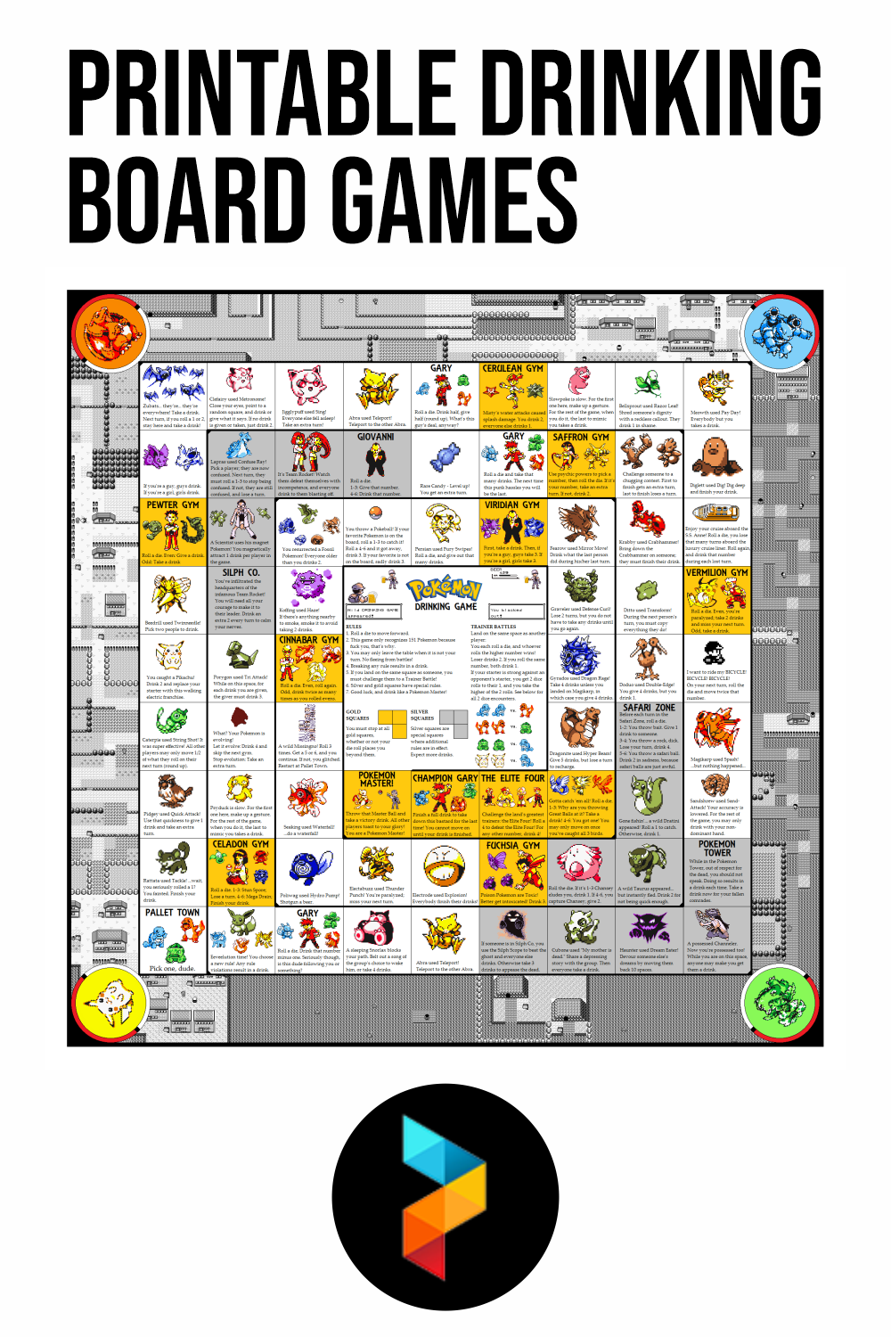 Drinking Board Games 7 Free PDF Printables Printablee