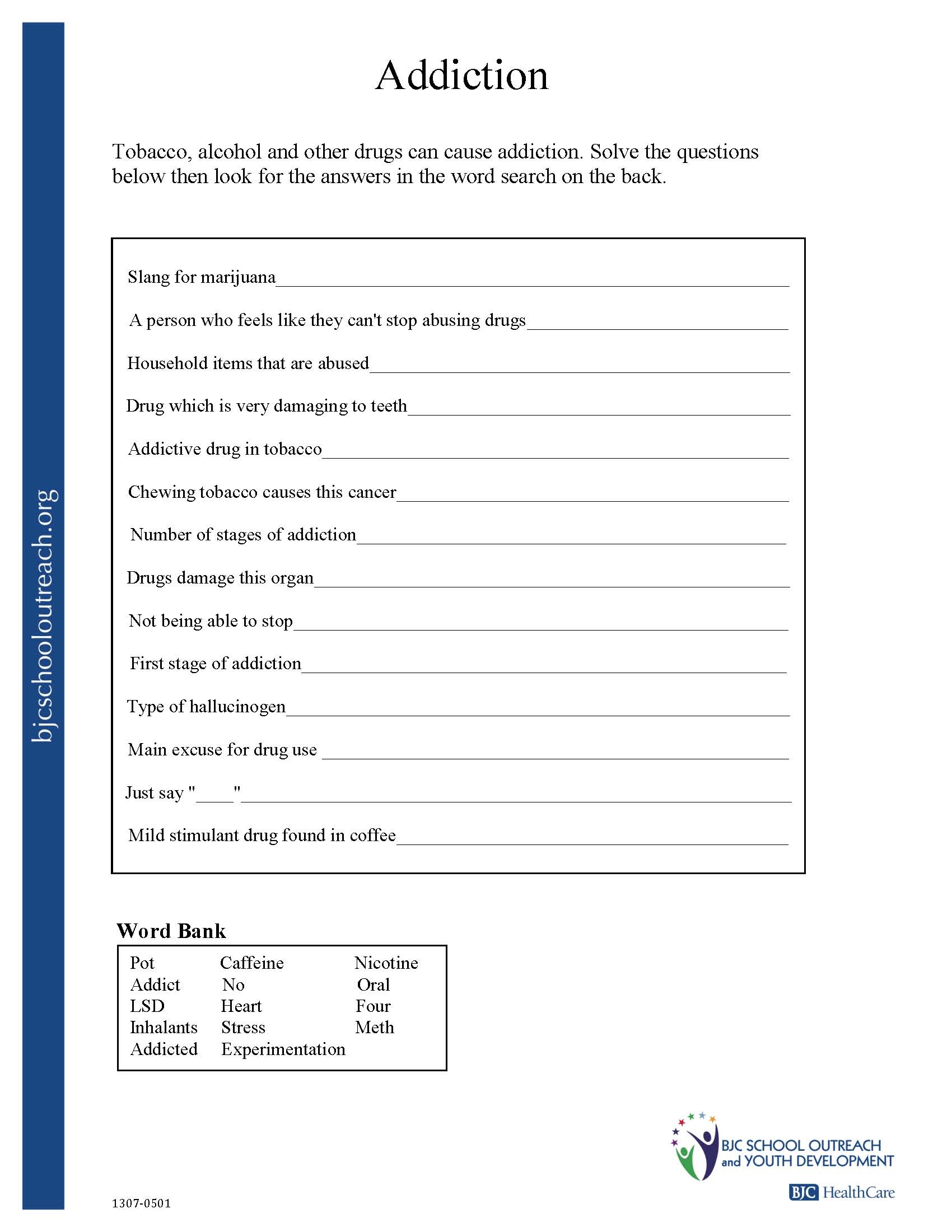 Drug Education Worksheets 759847 Free Worksheets Samples