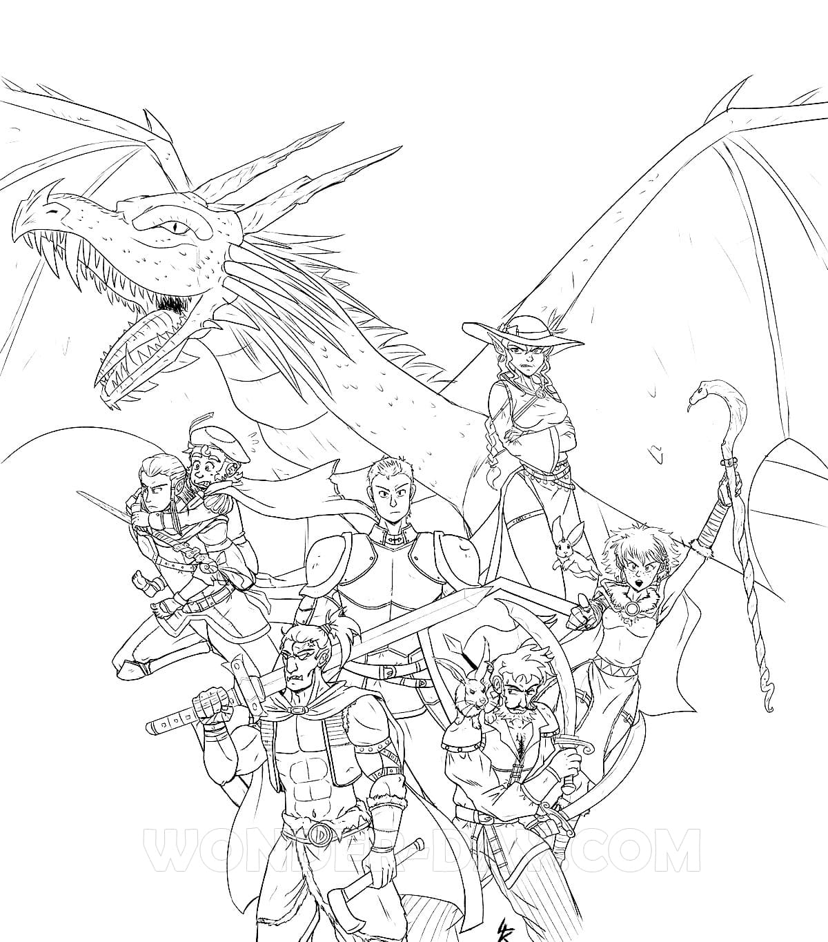 Dungeons And Dragons Coloring Pages Coloring Home