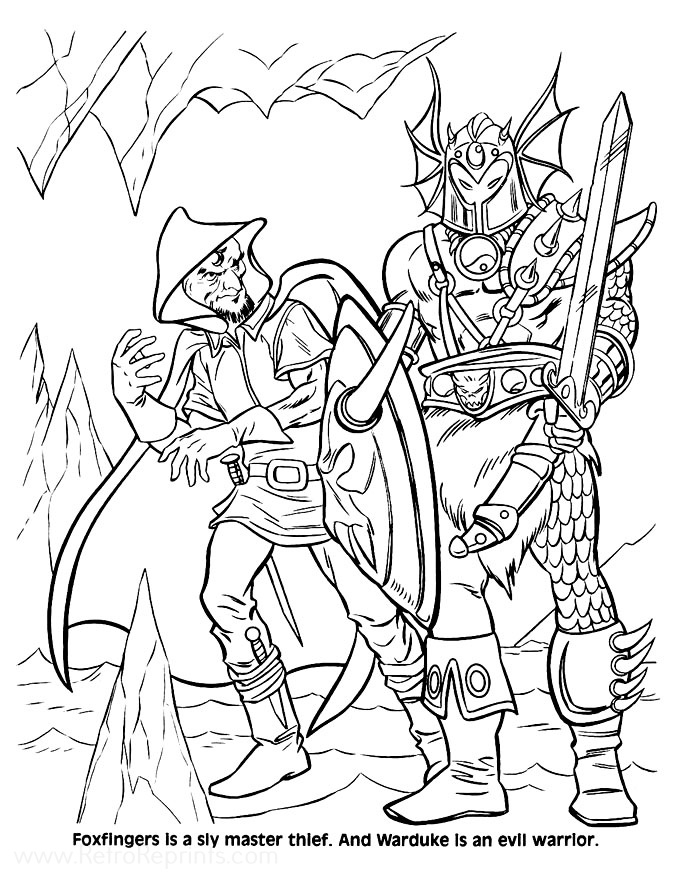 Dungeons Dragons Coloring Page Coloring Books At Retro Reprints 