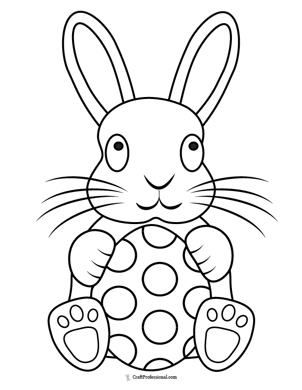 Easter Bunny Coloring Pages For Preers Infoupdate