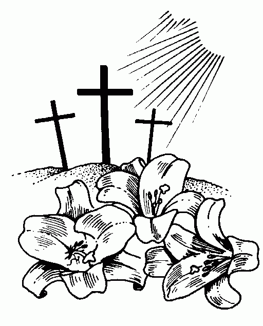 Easter Christian Pictures Black White ClipArt Best