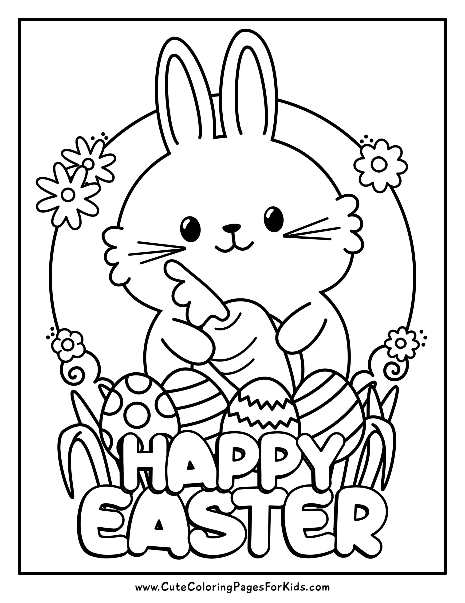 Easter Coloring Pages 4 Free Printable PDFs Cute Coloring Pages 