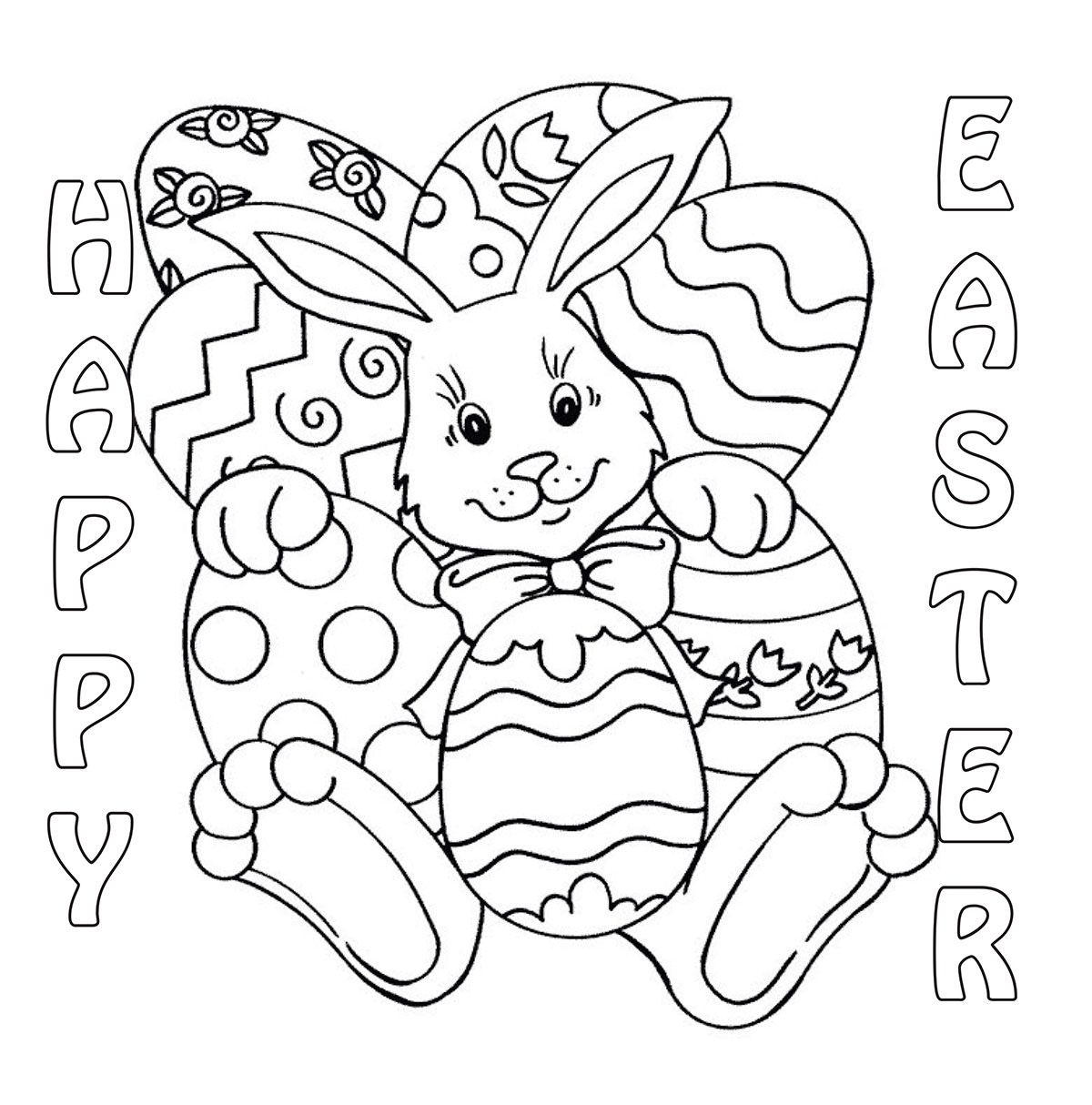 easter color pages free