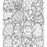 Easter Eggs Coloring Page Printable