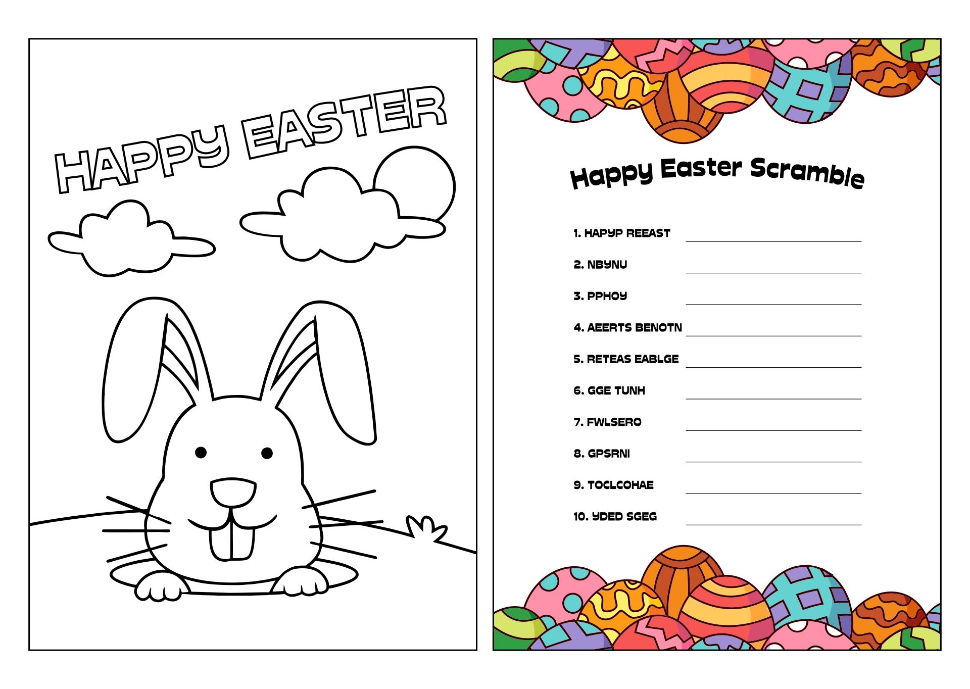 Easter Games 6 Free PDF Printables Printablee