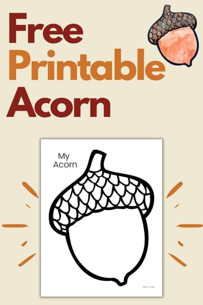 printable acorn craft