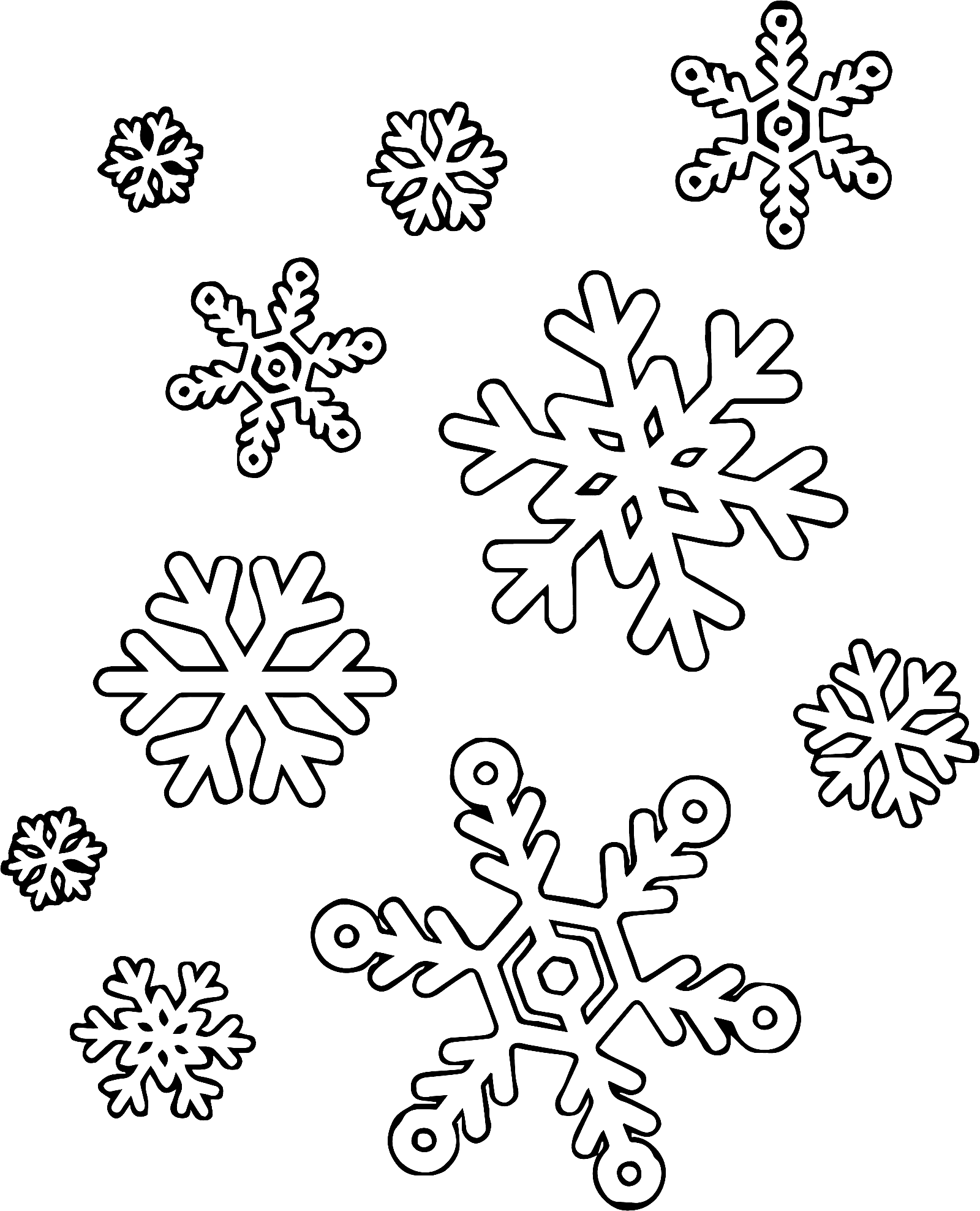 Easy Snowflake Coloring Page Free Printable Coloring Pages