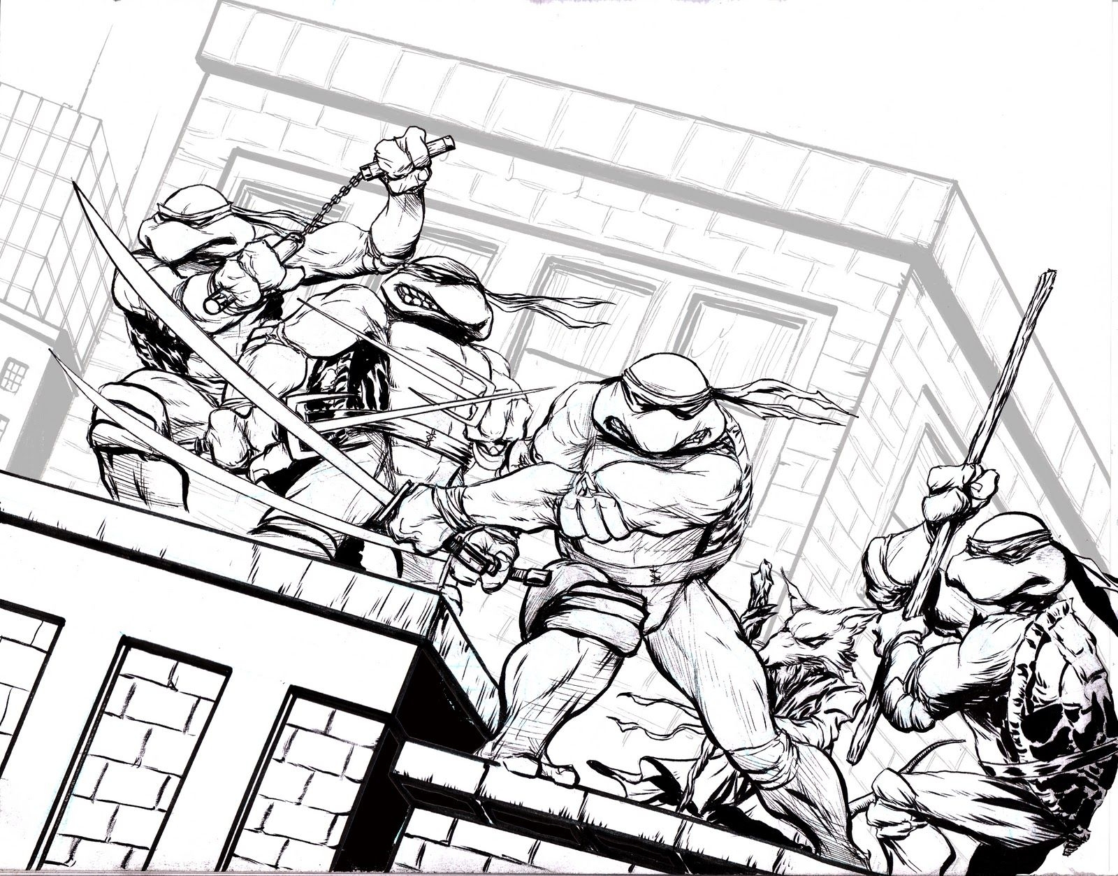Easy Teenage Mutant Ninja Turtle Coloring Pages Coloring Home