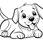 Easy To Color Dog Dog Coloring Pages