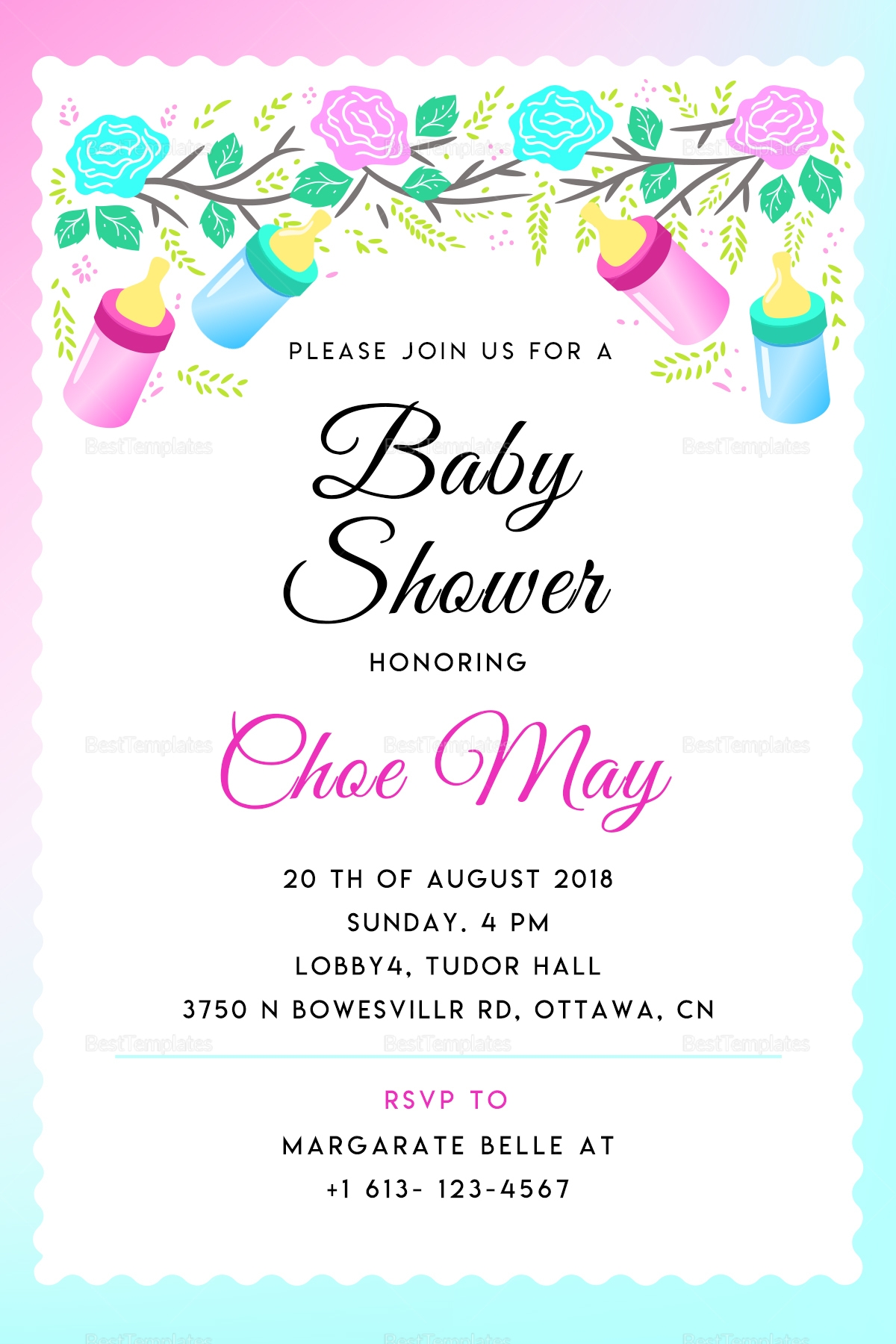 Editable Formal Invitation Template Invitation Card
