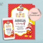 Editable Jollibee Birthday Invitation Personalized Jollibee Birthday