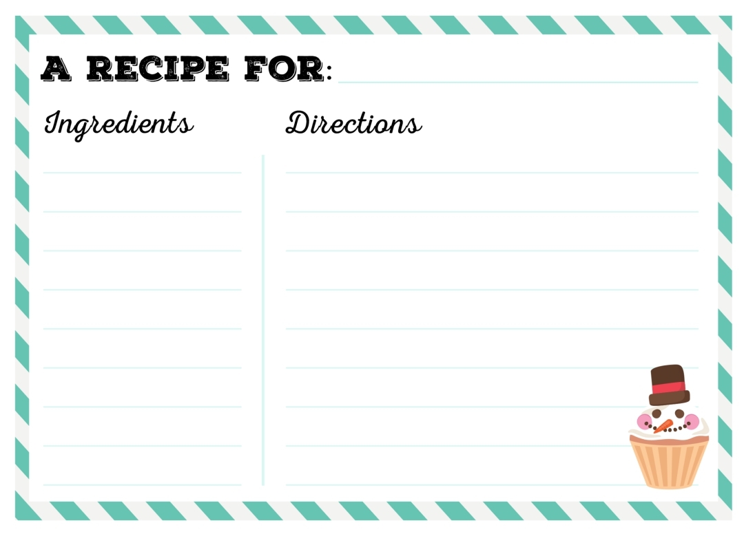 Editable Recipe Cards Christmas 10 Free PDF Printables Printablee