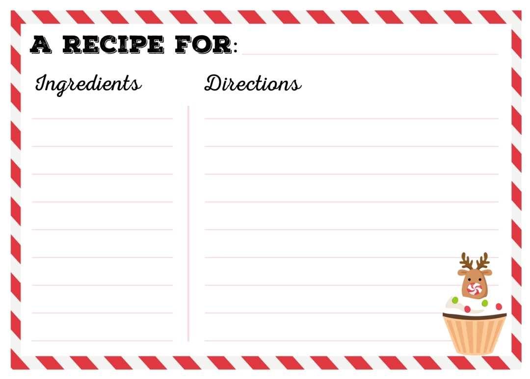 Editable Recipe Cards Christmas 10 Free PDF Printables Printablee