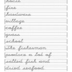 Elegant Cursive Handwriting Worksheet Worksheets Library