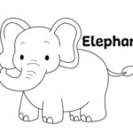 Elephant Coloring Page Little Bee Family