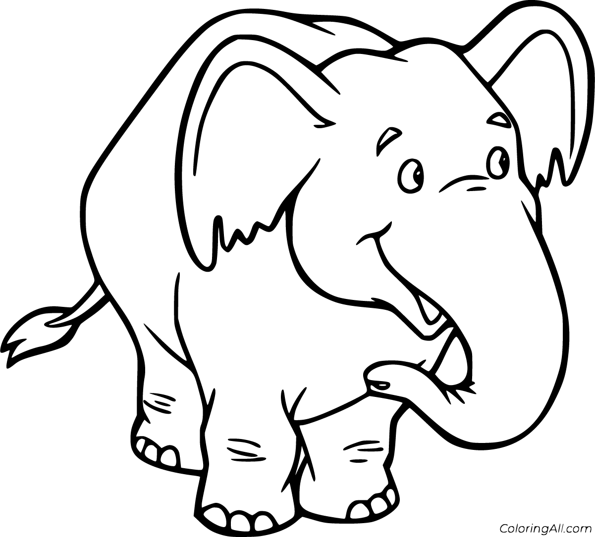 Elephant Coloring Pages 77 Free Printables ColoringAll