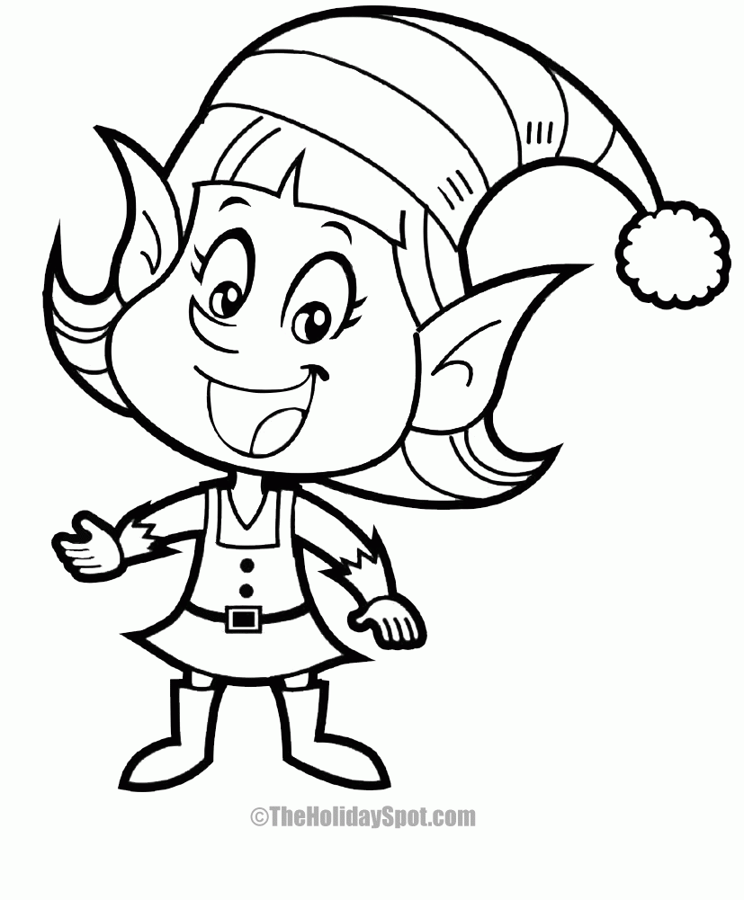 Elf Coloring Page