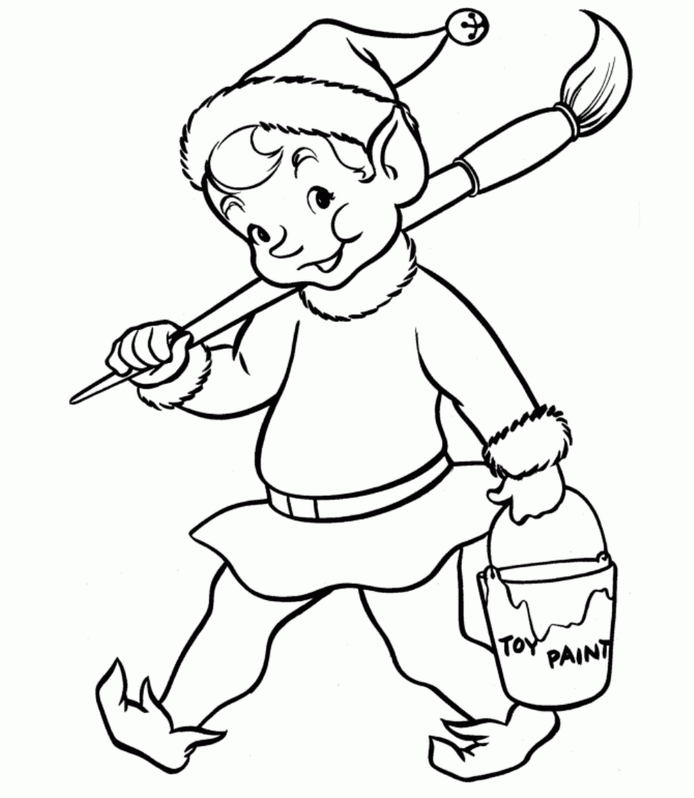 Elf On The Shelf Coloring Pages Free Coloring Home
