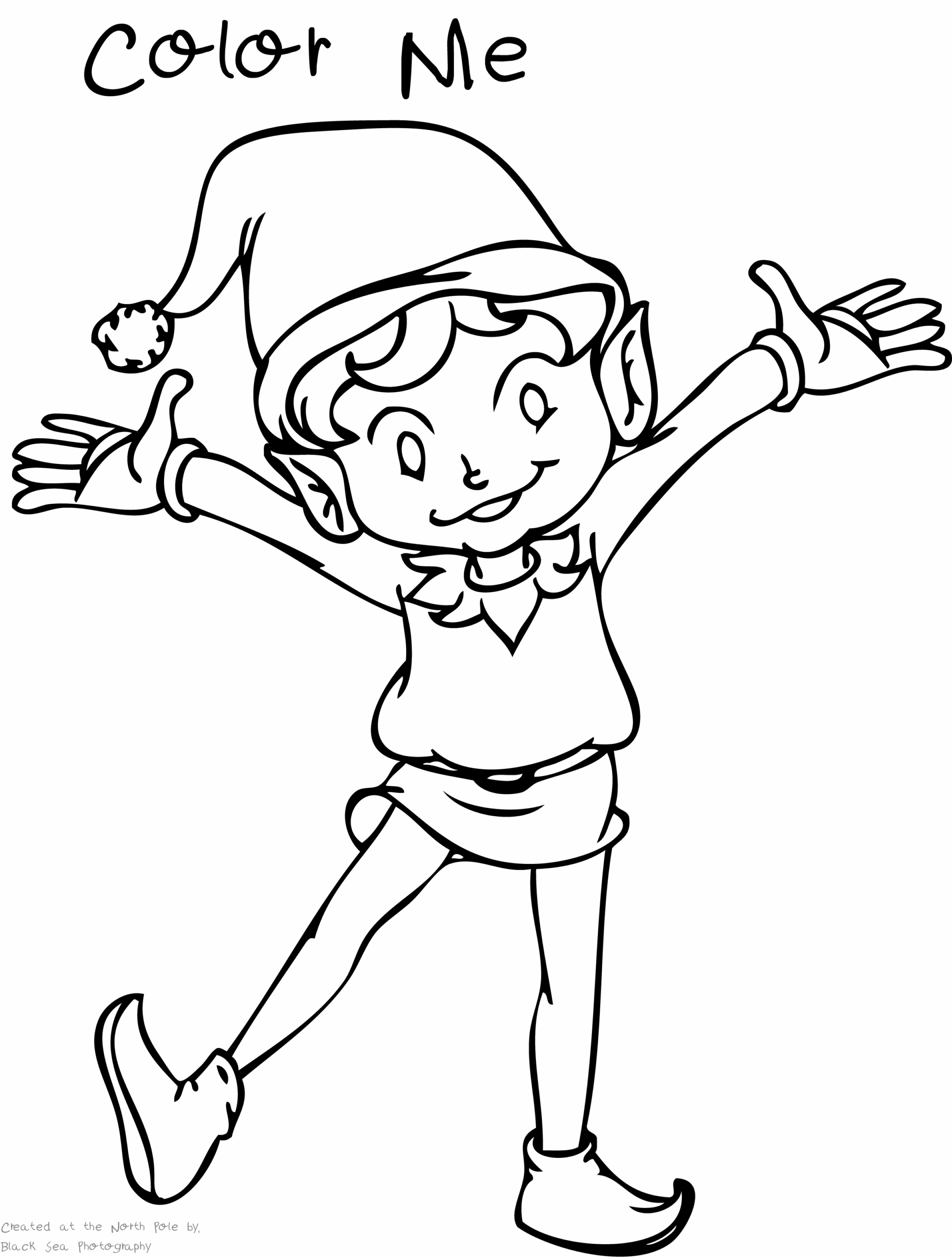 Elf On The Shelf Coloring Pages