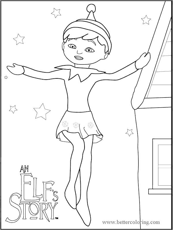 Elf Story Elf On The Shelf Coloring Pages Free Printable Coloring Pages