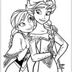 Elsa And Anna Frozen Coloring Page ColoringBay