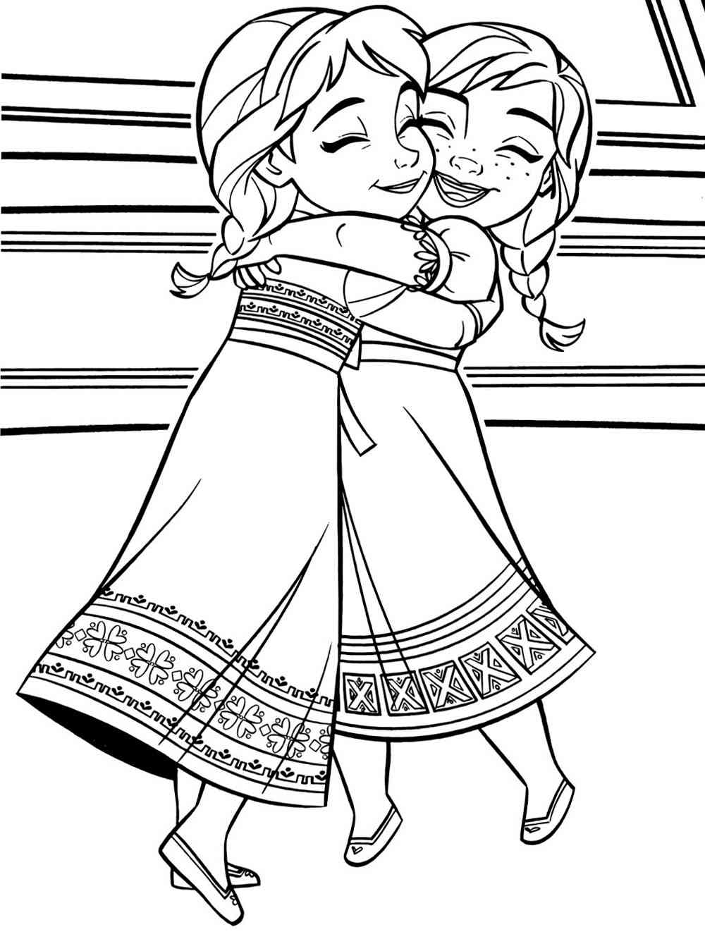 Elsa Anna Coloring Pages