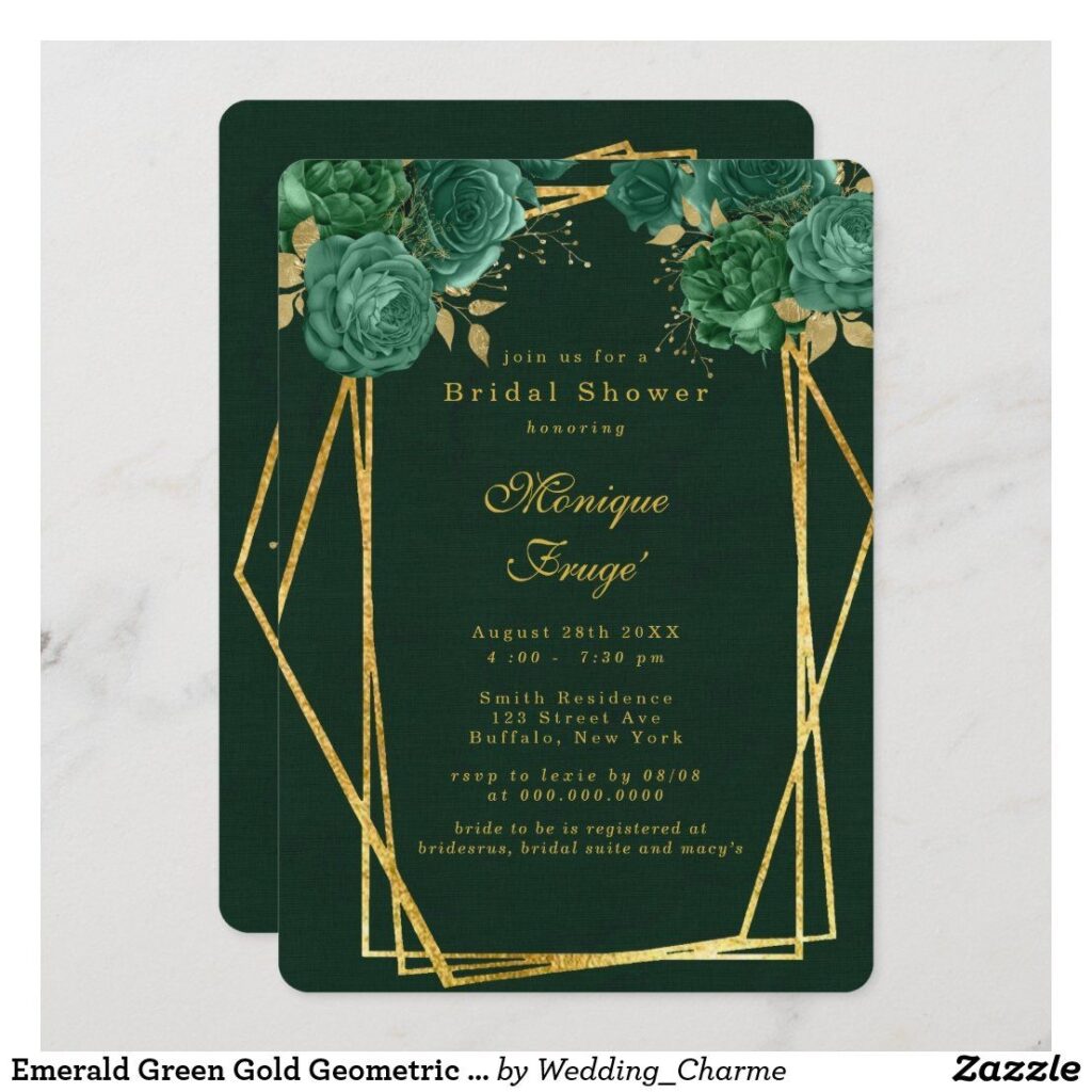 Emerald Green Invitation Template Dev onallcylinders