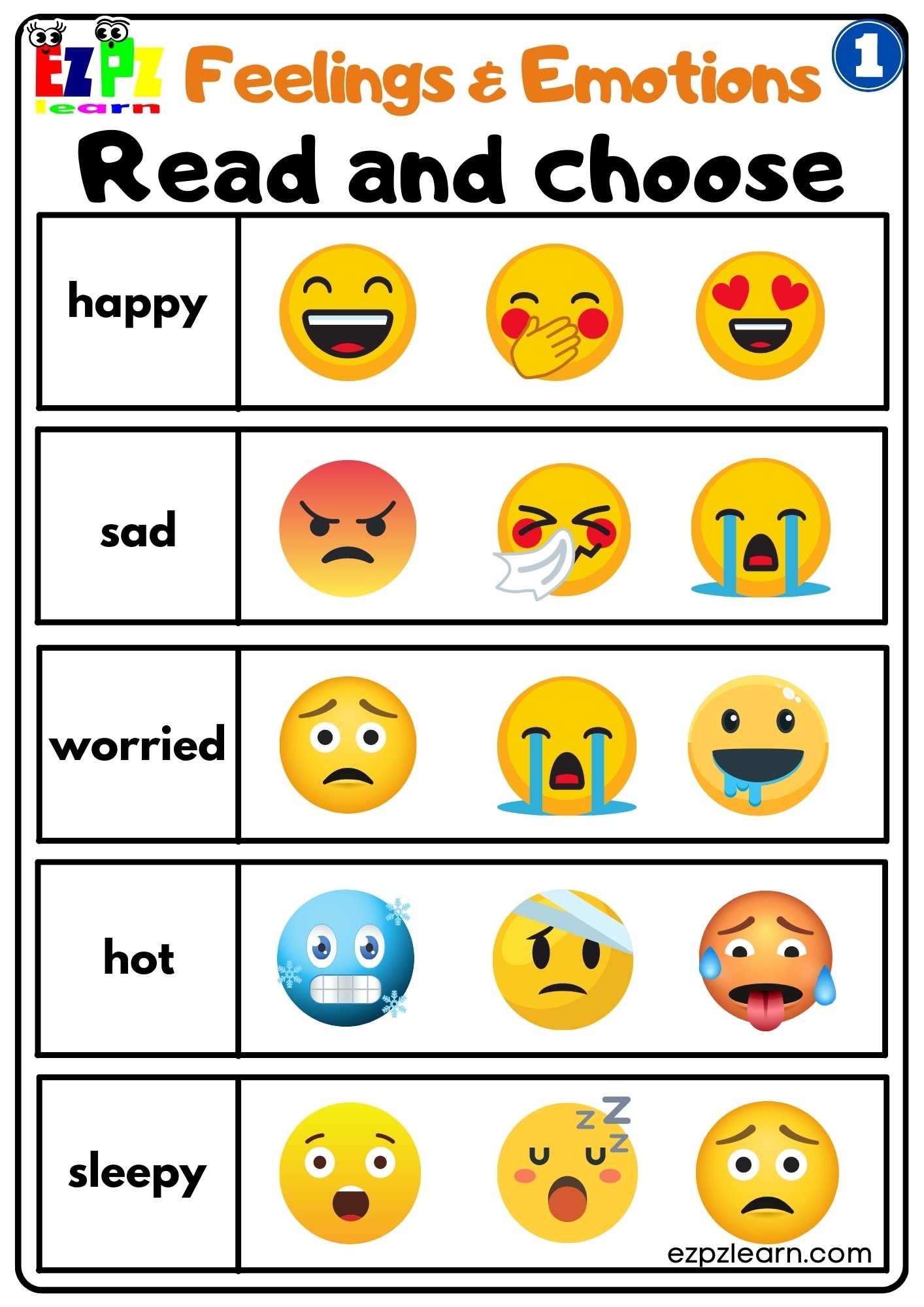 Emotions Worksheet Pack Cookies Racecars Worksheets Library