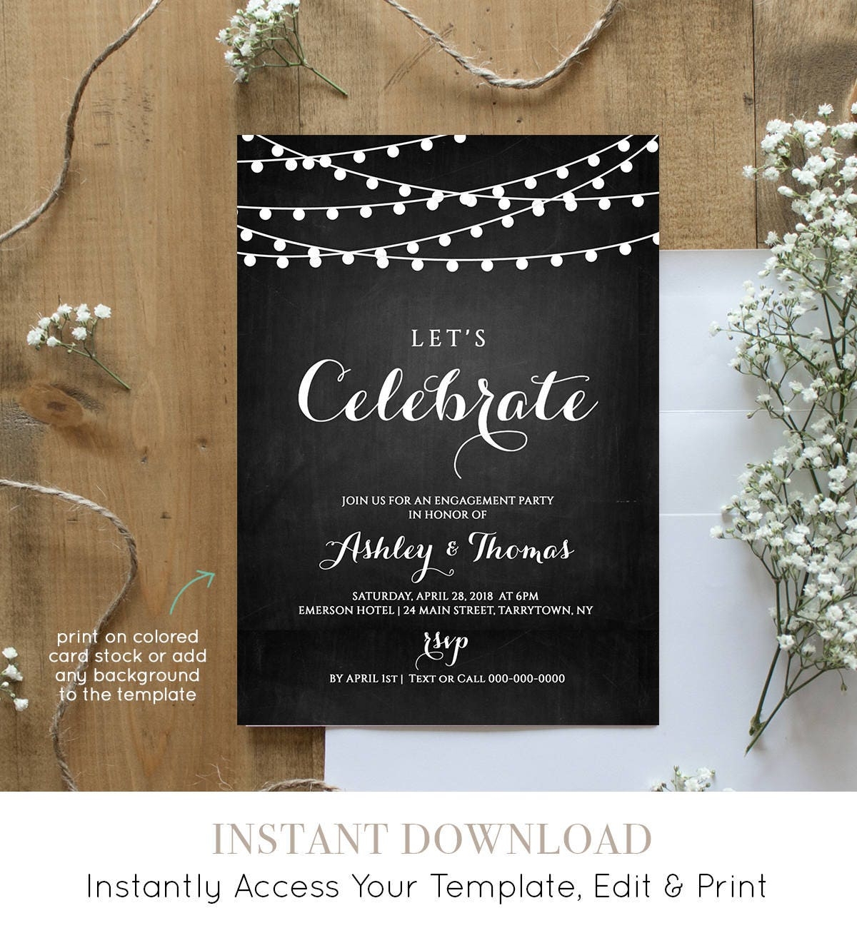 invitation template etsy