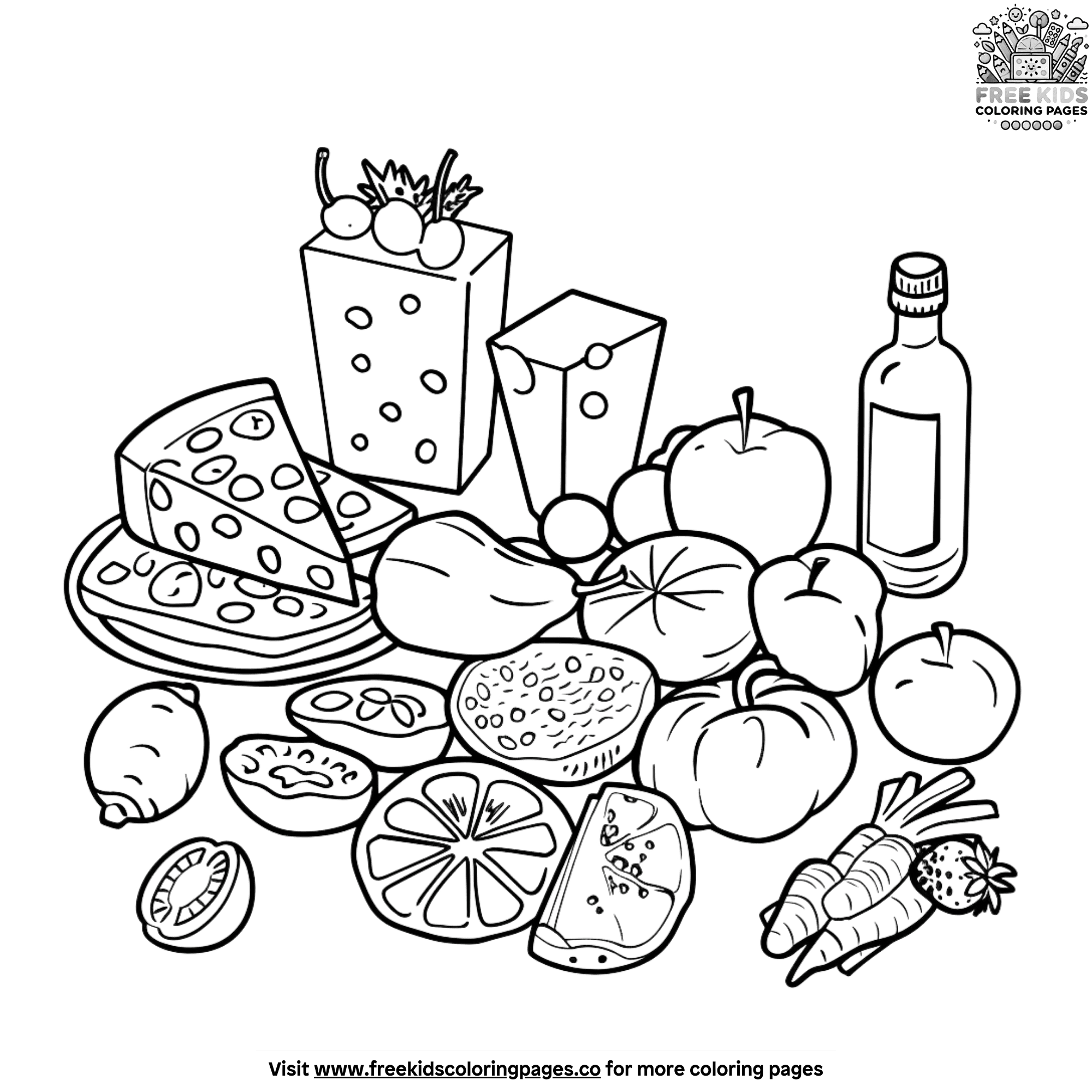 Engaging Food Group Coloring Pages For Educational Fun